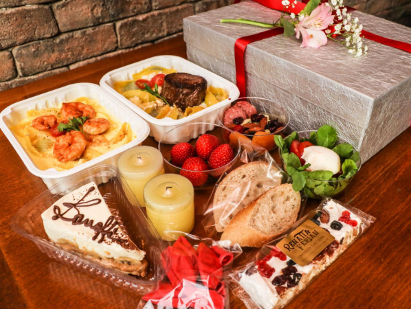 Produtos da caixa para delivery