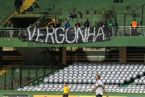 Torcida protesta no Couto Pereira