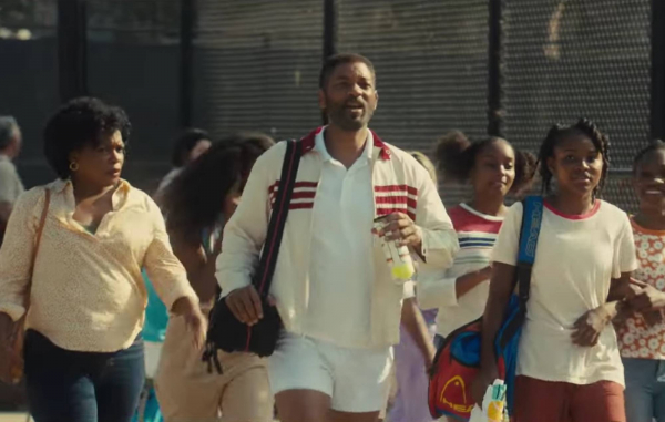 Oracene e Richard, pais de Venus e Serena Williams (as duas mais à direita): desafiando preconceitos