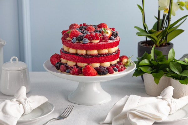 Red Velvet de frutas vermelhas
