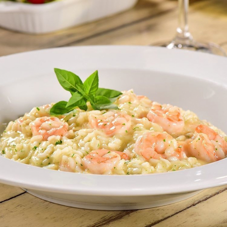 Risoto de camarão com brie dos restaurantes Victor