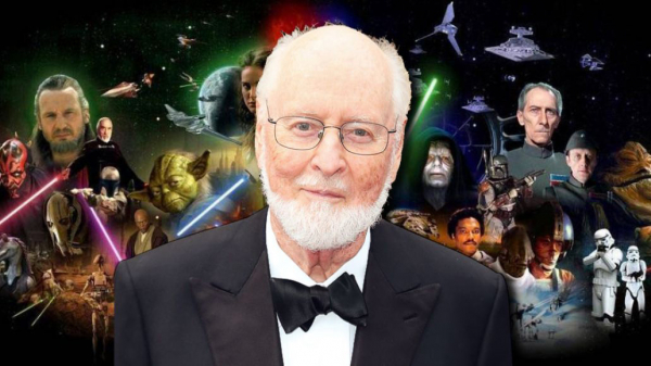 John Williams entre personagens de ‘Star Wars’