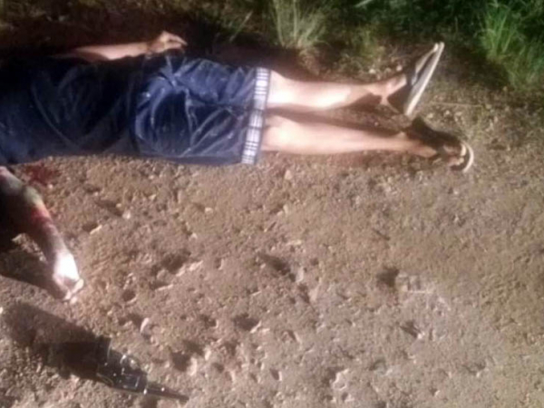 O corpo do rapaz em Fazenda Rio Grande