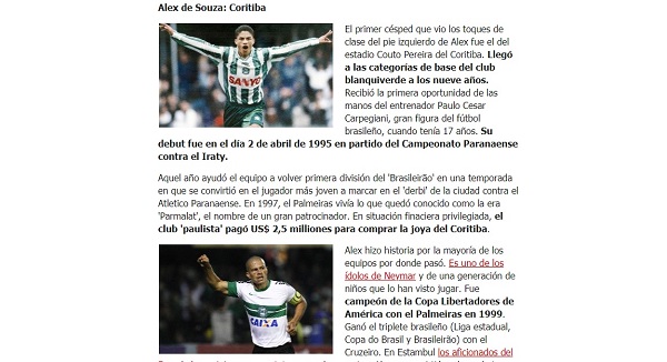 Reportagem com Alex no site do Marca