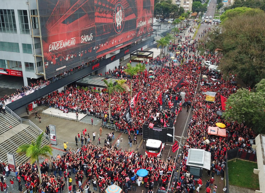 Festa dos campeões da Copa do Brasil em Curitiba