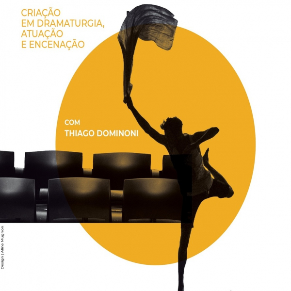 Flyer da oficina de viv\u00eancia em teatro.