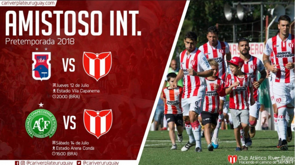 River Plate, do Uruguai, divulga amistosos com o Paran\u00e1 e com a Chapecoense