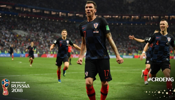 Mandzukic, 32 anos, comemora gol sobre a Inglaterra
