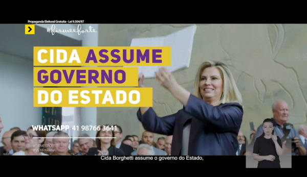 Cida lembrou que criou a divis\u00e3o de combate \u00e0 corrup\u00e7\u00e3o e n\u00e3o citou o antecessor, Beto Richa.