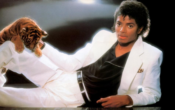 Michael Jackson, no \u00e1lbum \"Thriller\".
