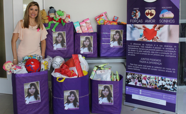 Brinquedos arrecadados pelo Instituto Amiga dos Sonhos