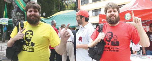 Na Boca Maldita, rea\u00e7\u00f5es entusi\u00e1sticas de apoio a camiseta de Bolsonaro \/ Camiseta pr\u00f3-Lula quase provocou briga entre militantes advers\u00e1rios