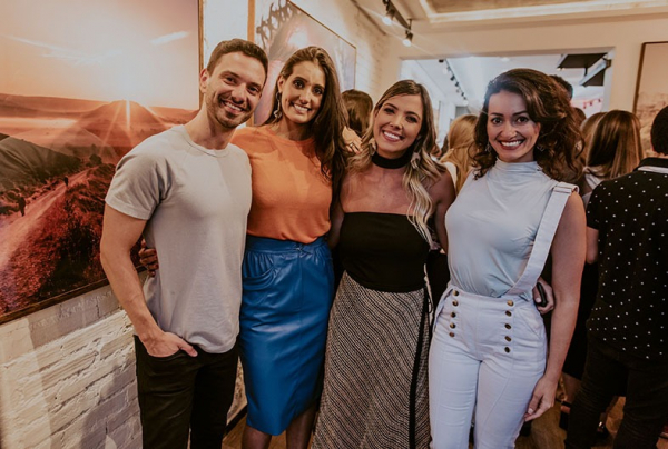O arquiteto Edgard Corsi, Catherine Braska, Mana Gollo e a arquiteta Ana Carolina Boscardin