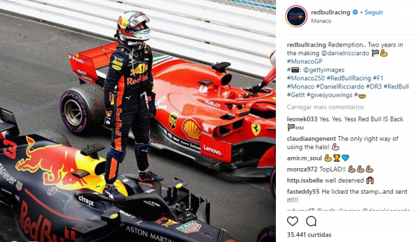 Ricciardo comemora vit\u00f3ria na F1