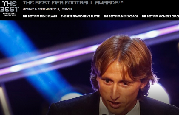 Modric \u00e9 anunciado pela Fifa como o melhor do mundo