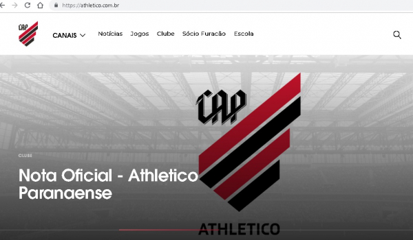 O site oficial do Atl\u00e9tico Paranaense