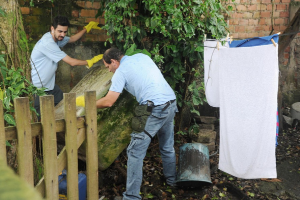 Agentes de saúde procuram focos do Aedes