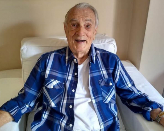 Orlando Drummond, quando completou 101 anos, em outubro de 2020