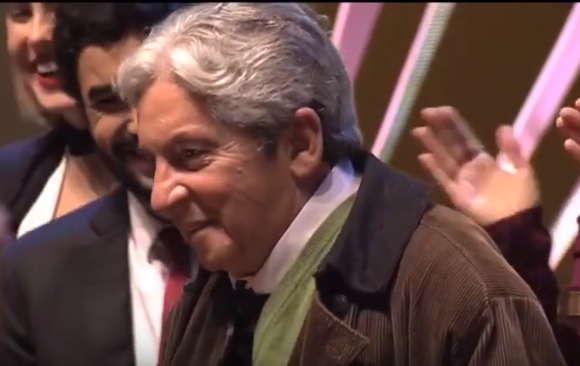 Domingos, na premiação do Kikito, pelo filme BR 716