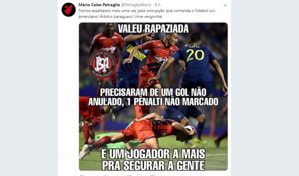 Petraglia reclama da arbitragem