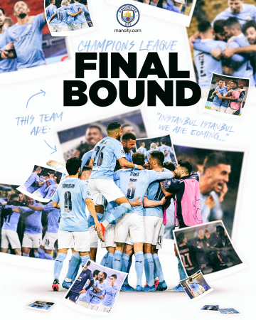 Twitter do Manchester City comemora a vaga na final