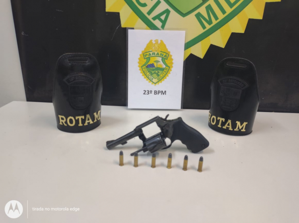 A arma apreendida