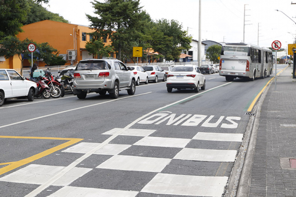 Nova faixa exclusiva da Rua Imaculada Conceição