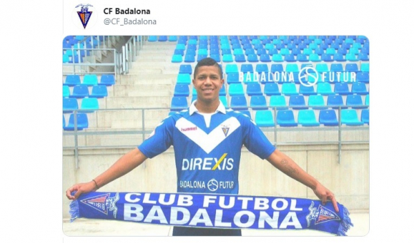 Alvarado é apresentado pelo Badalona, da terceira divisão da Espanha