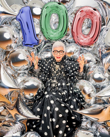 Iris Apfel comemora 100 anos com animação e contagem regressiva no Instagram