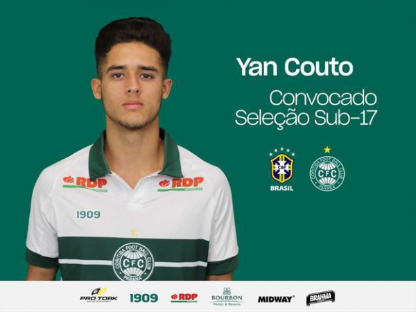 Yan Couto: lateral foi convocado para o Sul-Americano Sub-17