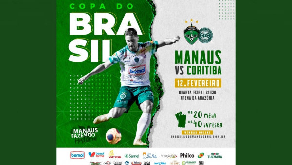 Manaus FC divulga o jogo da Copa do Brasil