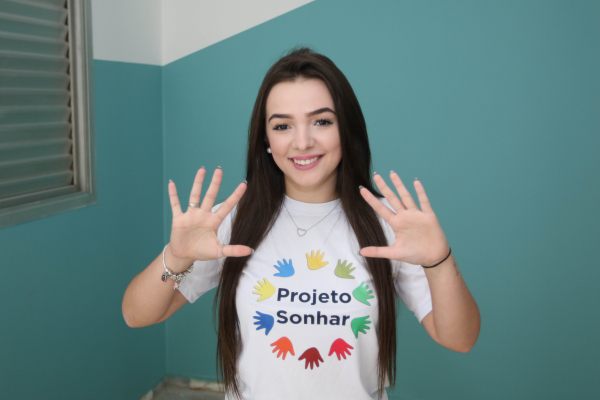 Fernanda: ação boa para quem recebe e para quem faz