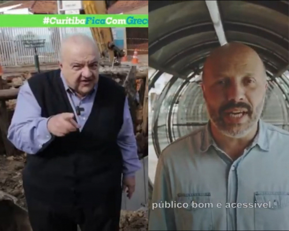 Greca (DEM) e Paulo Opuszka (PT): alagamentos do último final de semana motivaram troca de acusações entre prefeito e candidato