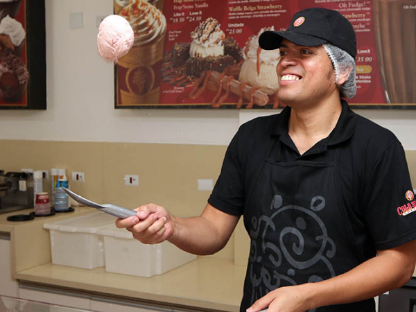 Sorveteria Coldstone: até 200 sorvetes vendidos num único dia