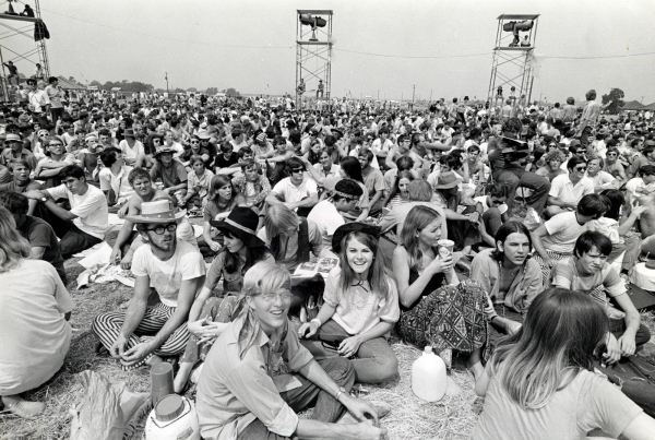 O festival de Woodstock, maior exemplo da efervescência cultural de 1969.