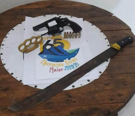 As armas apreendidas