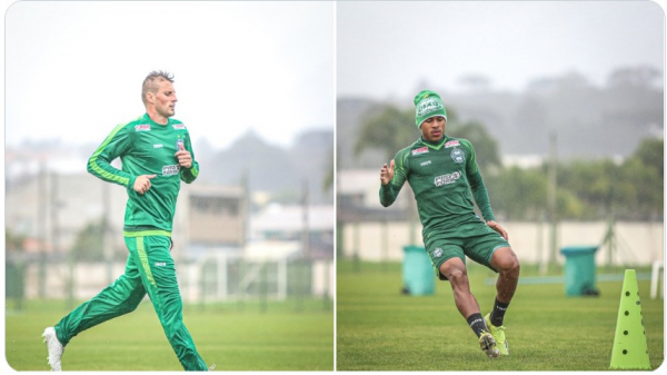Henrique e Igor Paixão, em treinos no CT da Graciosa: Covid-19