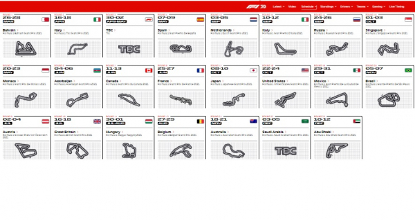Formula 1 Divulga Programacao De 2021 E Confirma Volta De Largadas Em Hora Cheia Bem Parana