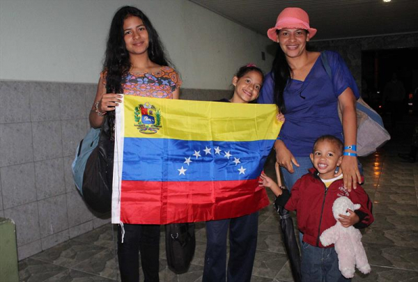 Venezuelanas acolhidas em Curitiba no final do ano passado