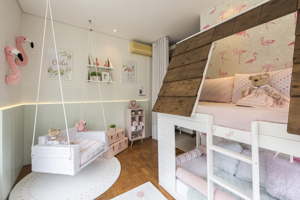 Projeto assinado pela arquiteta Bruna Souza, do BE. Studio Arquitetura e Design, para a II Mostra Kids Concept