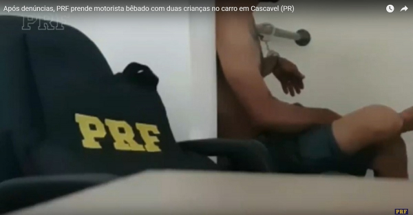 O homem preso pela PRF