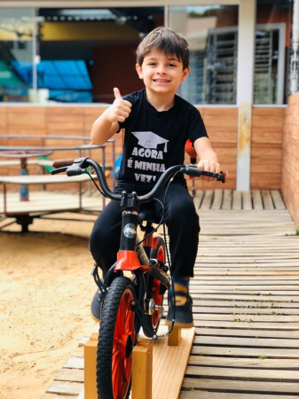 Samuel, 6 anos, criador do projeto