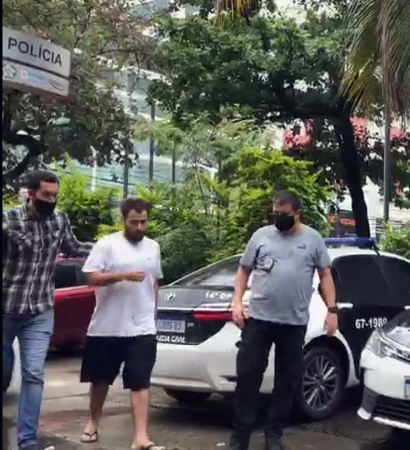 Suspeito de agredir a própria avó é levado para delegacia