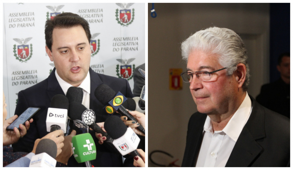 Ratinho Jr (PSD) e Requião (sem partido): segundo levantamento, se a eleição fosse hoje governador seria reeleito no primeiro turno