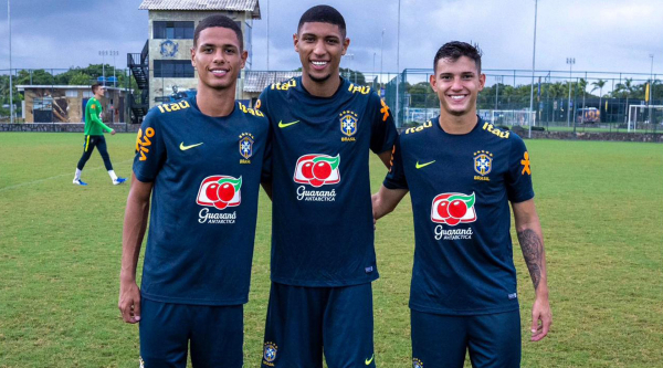 O trio do Athletico na seleção brasileira