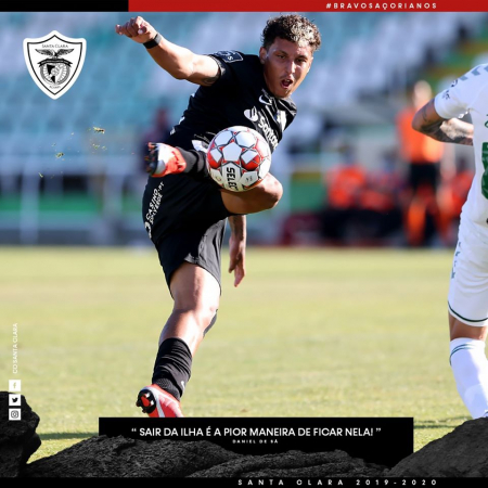 Facebook do Santa Clara celebra o gol de Crysan