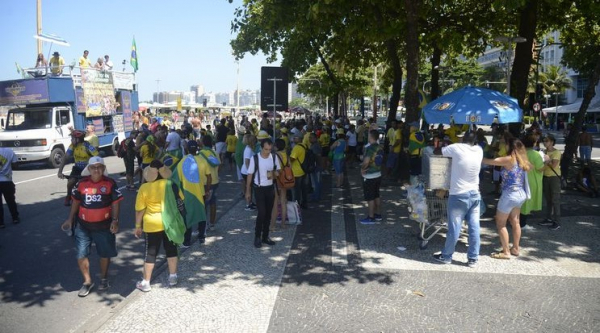 Manifestação pró governo Bolsonaro no dia 15 de março