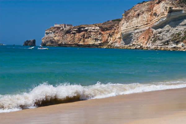 Praia da Nazaré, em Portugal.