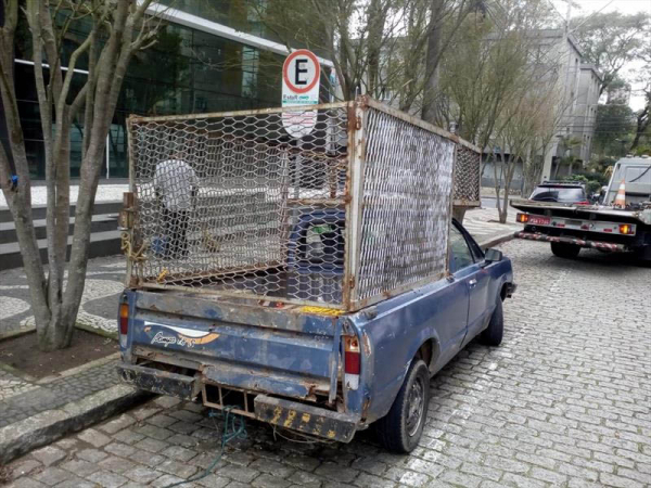Caminhão se prepara para guinchar a Pampa