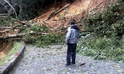 Deslizamento na Estrada da Graciosa, em 2013